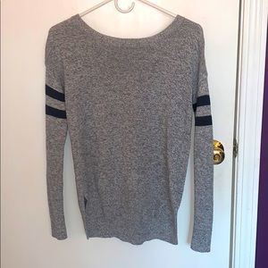 grey and black sweater